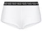 Weiße Damen-Boxershorts mit schwarzem Gummiband von bys.oliver.