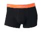 Schwarze Lacoste Boxershorts mit orangem Bund.
