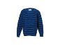 Blauer gestreifter Kinderpullover