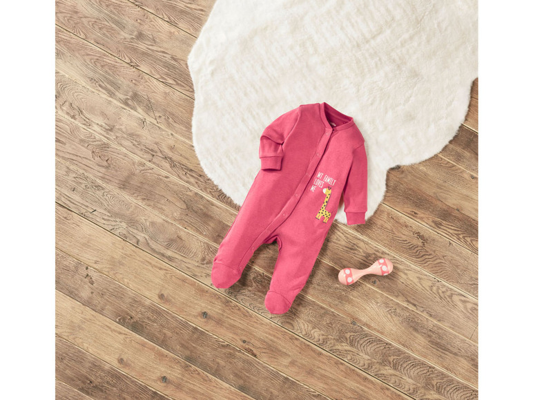 Gehe zu Vollbildansicht: lupilu® Baby Mädchen Schlafoverall aus reiner Bio-Baumwolle - Bild 10
