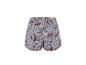 Damen-Shorts mit blauem und braunem Paisley-Muster