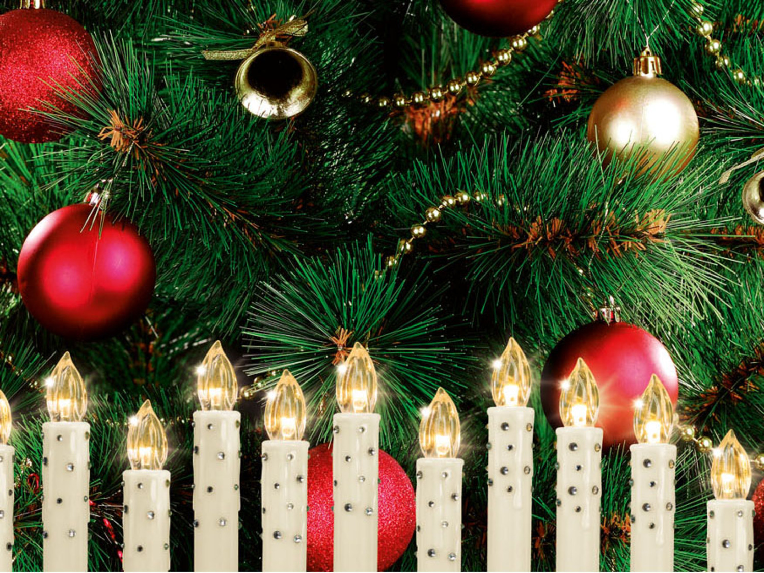 LIVARNO home LED Weihnachtsbaumkerzen, kabellos, 15 St…