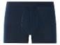 Ein Paar dunkelblaue Boxershorts.