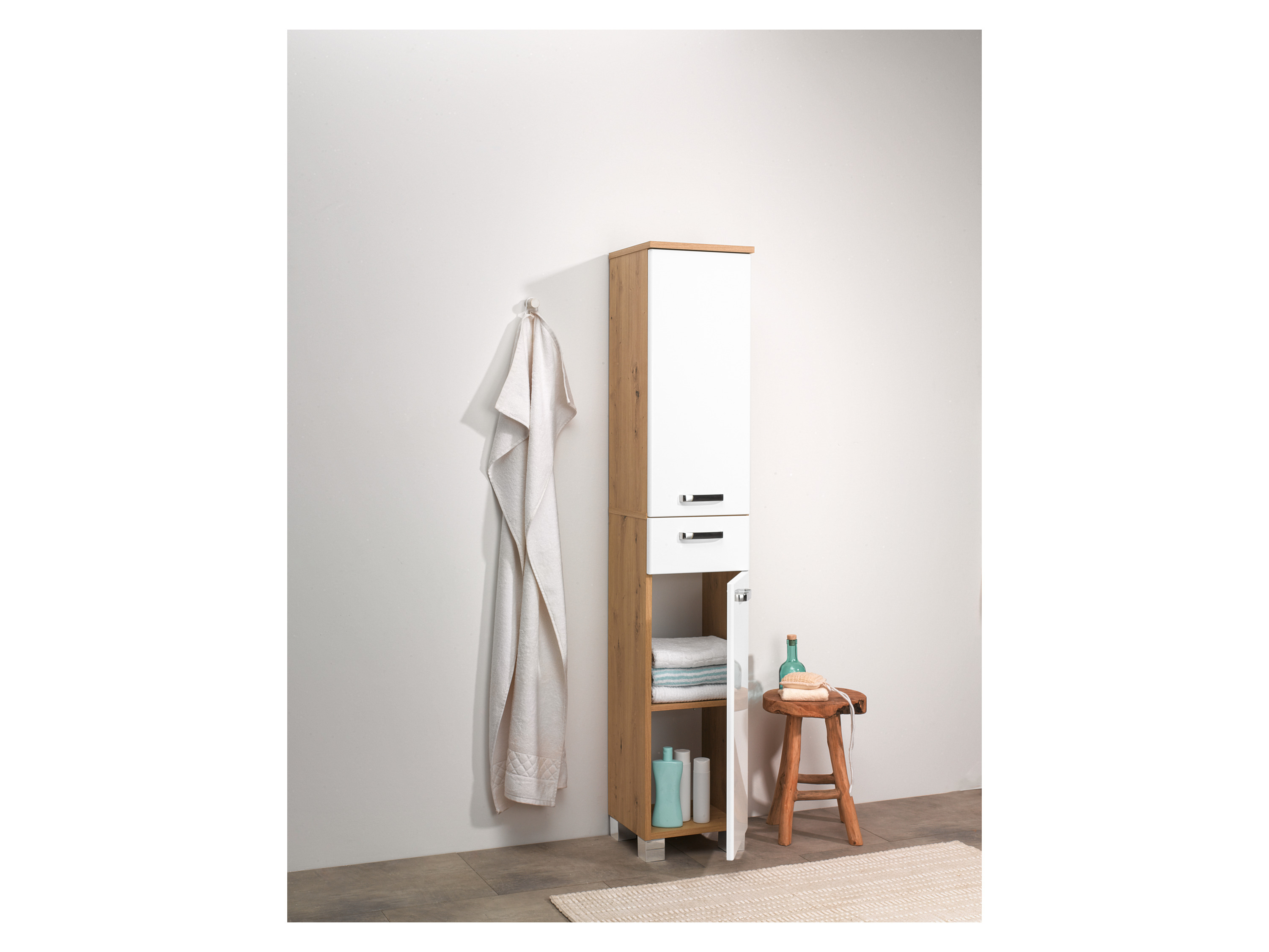 Thumbnail - LIVARNO home Bad-Hochschrank »Palermo«, mit höhenverstellbaren Einlegeböden