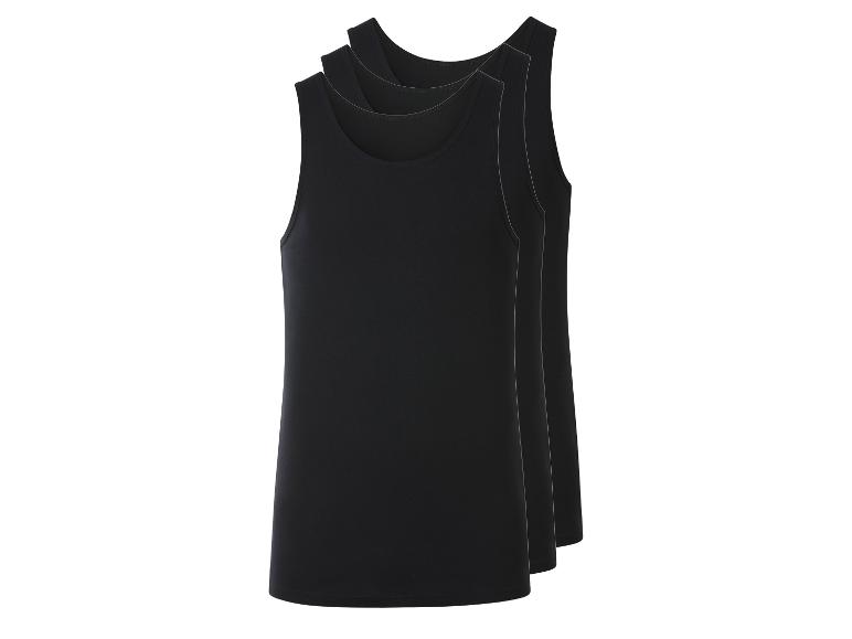 Dreierpack schwarze Herren-Unterhemden