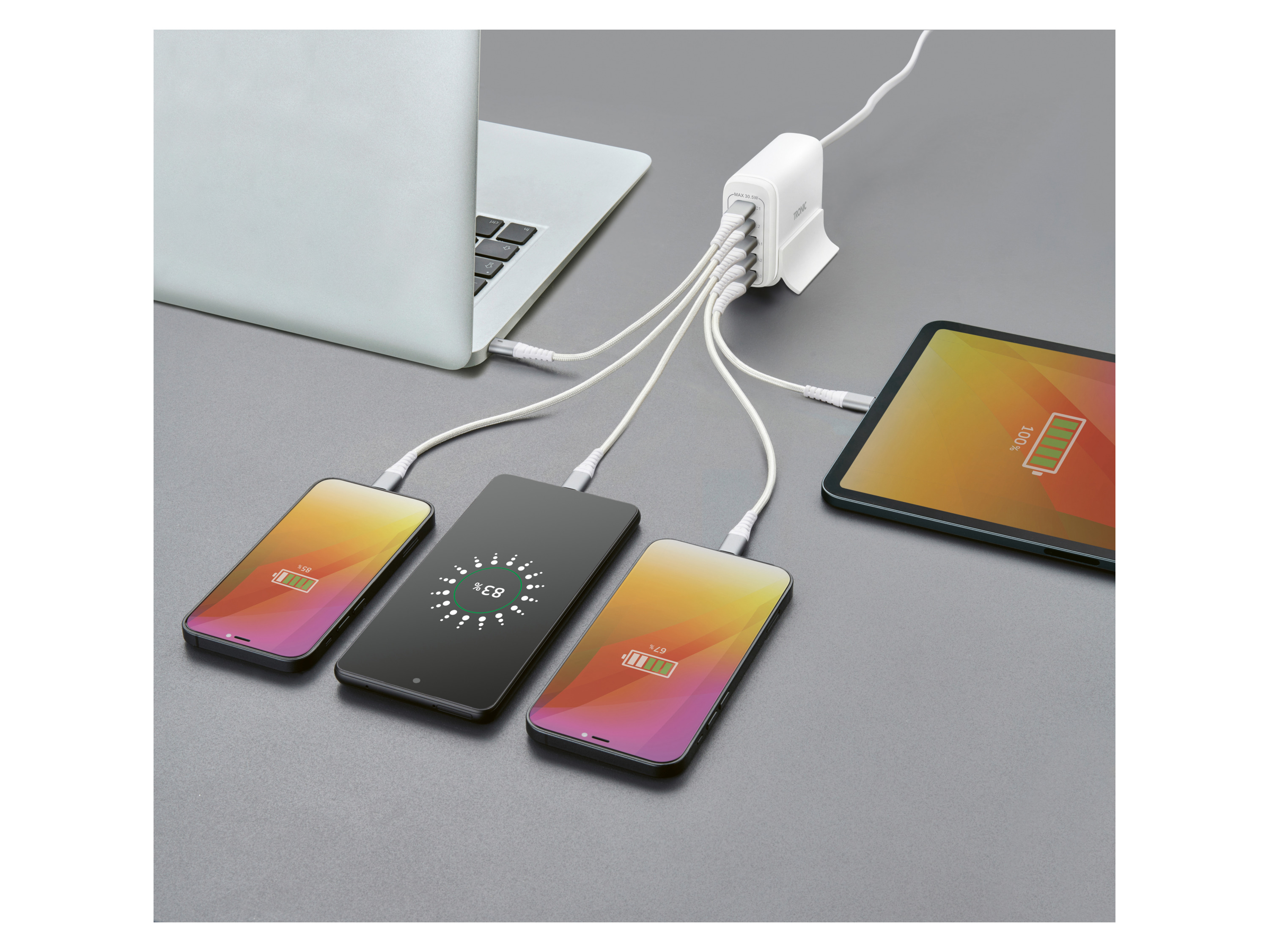 Thumbnail - TRONIC® USB-Ladestation »TUCSAC A1« (Weiß)