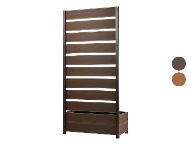 dobar WPC Pflanzkasten mit Rankgitter, L 72 x B 33 x H 150 cm