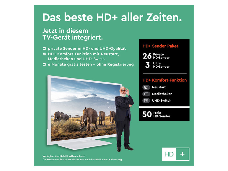 JVC Fernseher »LT-43VF5155W« 42 Smart Full HD TV Zoll