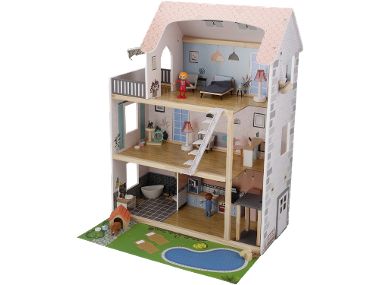 LUPILU® Puppenhaus, 54-teilig