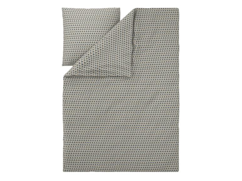 Bettbezug- und Kissenbezug-Set mit geometrischem Muster.