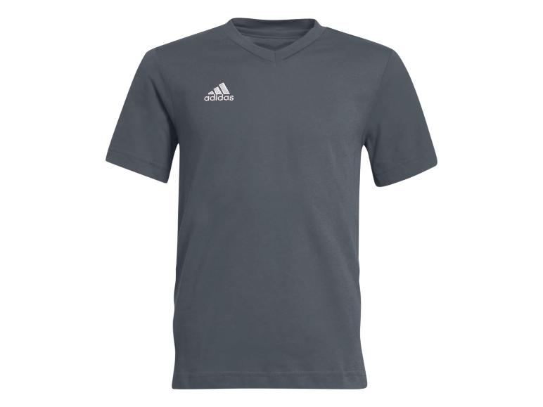 Graues Herren-T-Shirt mit V-Ausschnitt und kurzen Ärmeln