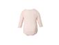 Rosa Baby-Body mit langen Ärmeln, Rückansicht.