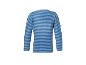 Blau gestreiftes Langarmshirt, Rückansicht.