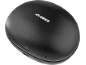 Schwarze Powerbank mit USB-Anschlüssen und LED-Anzeigen.
