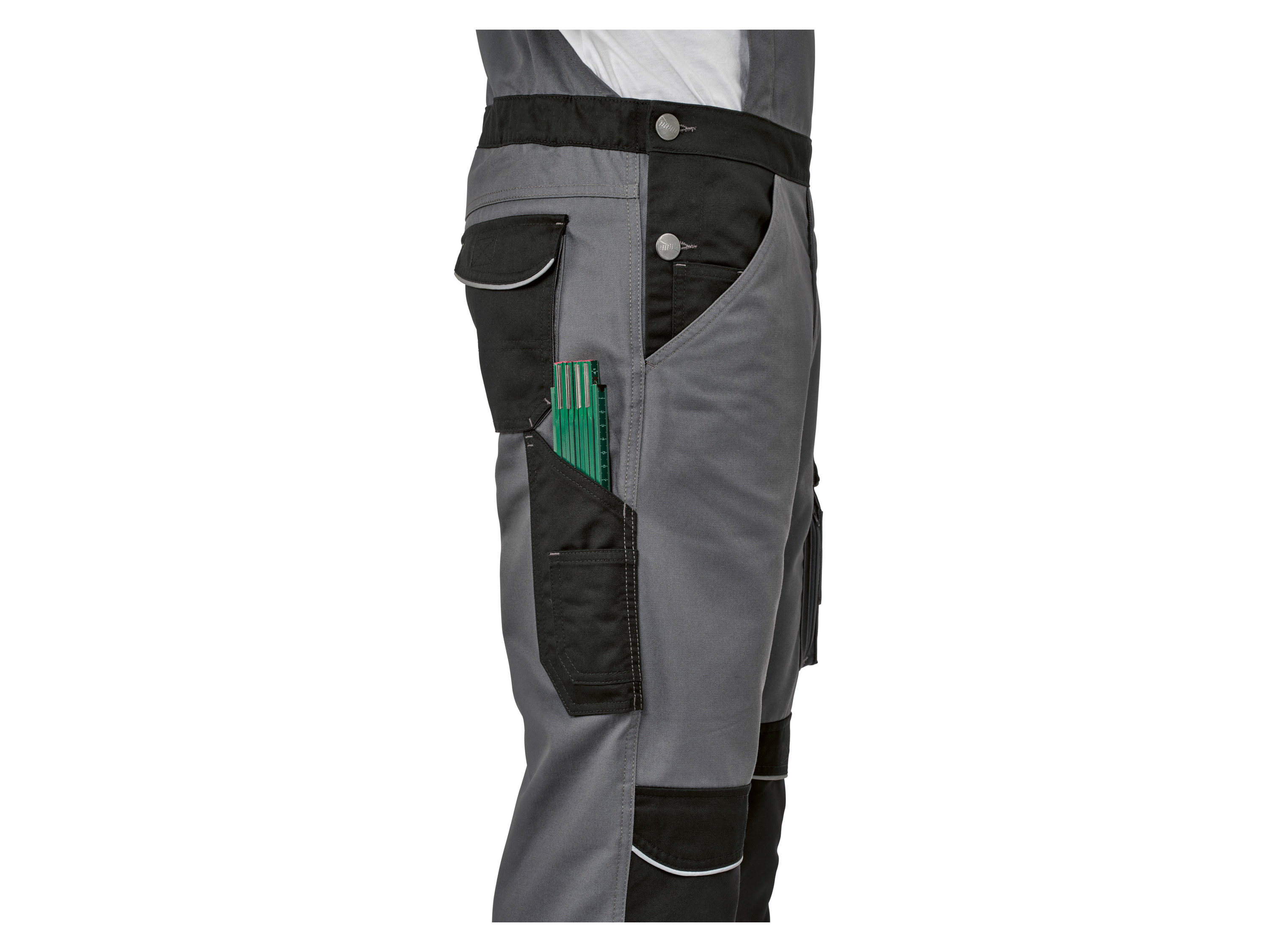 Thumbnail - PARKSIDE PERFORMANCE® Herren Arbeitslatzhose, mit Knieverstärkung (Grau, 50)