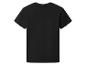 Schwarzes T-Shirt mit kurzen Ärmeln, Rückansicht