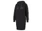 Schwarzes Hoodie-Kleid mit Leopardenmuster