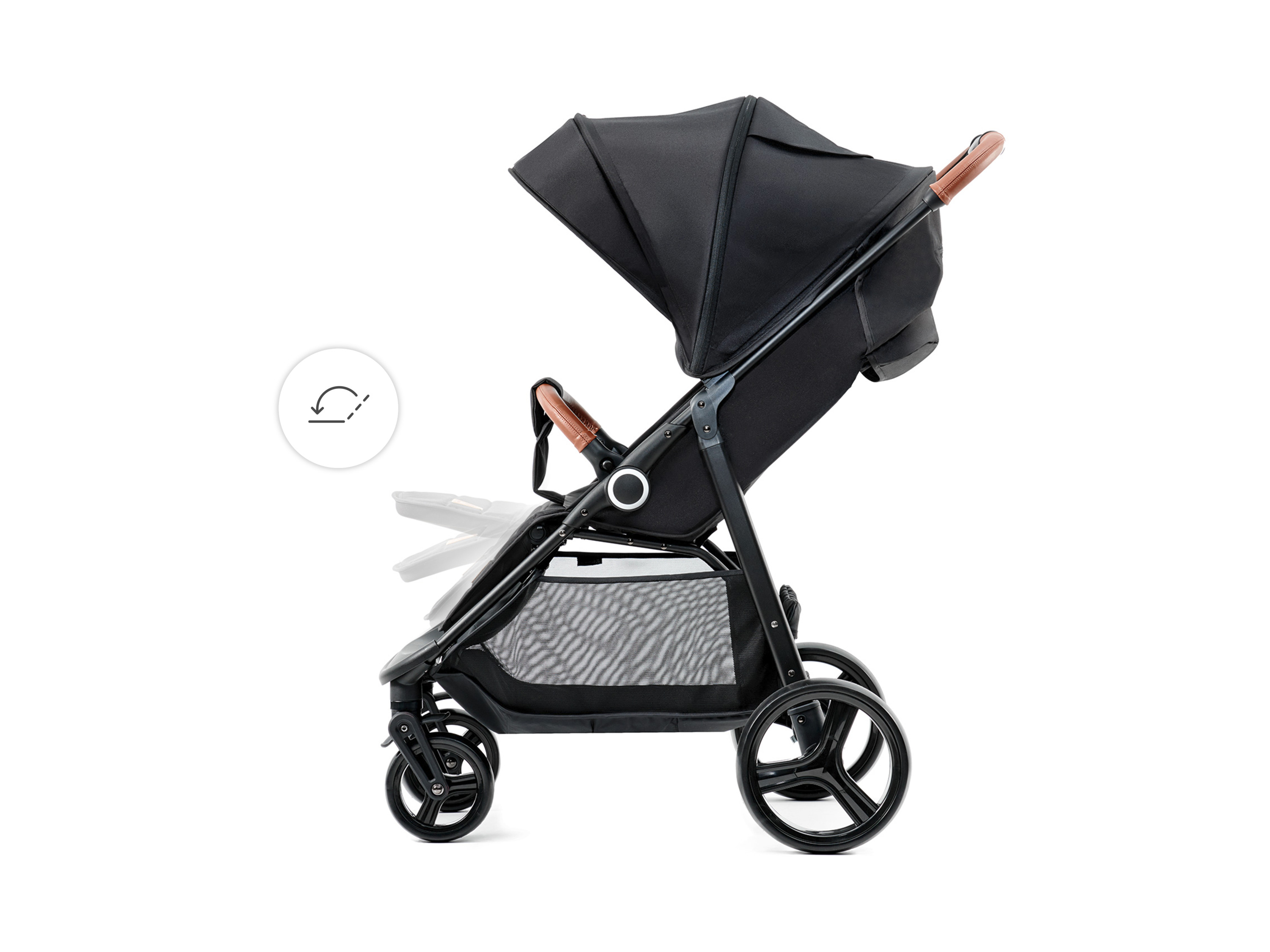 KINDERKRAFT Kinderwagen GRANDE Classic (Schwarz) – Bild 2 von 4