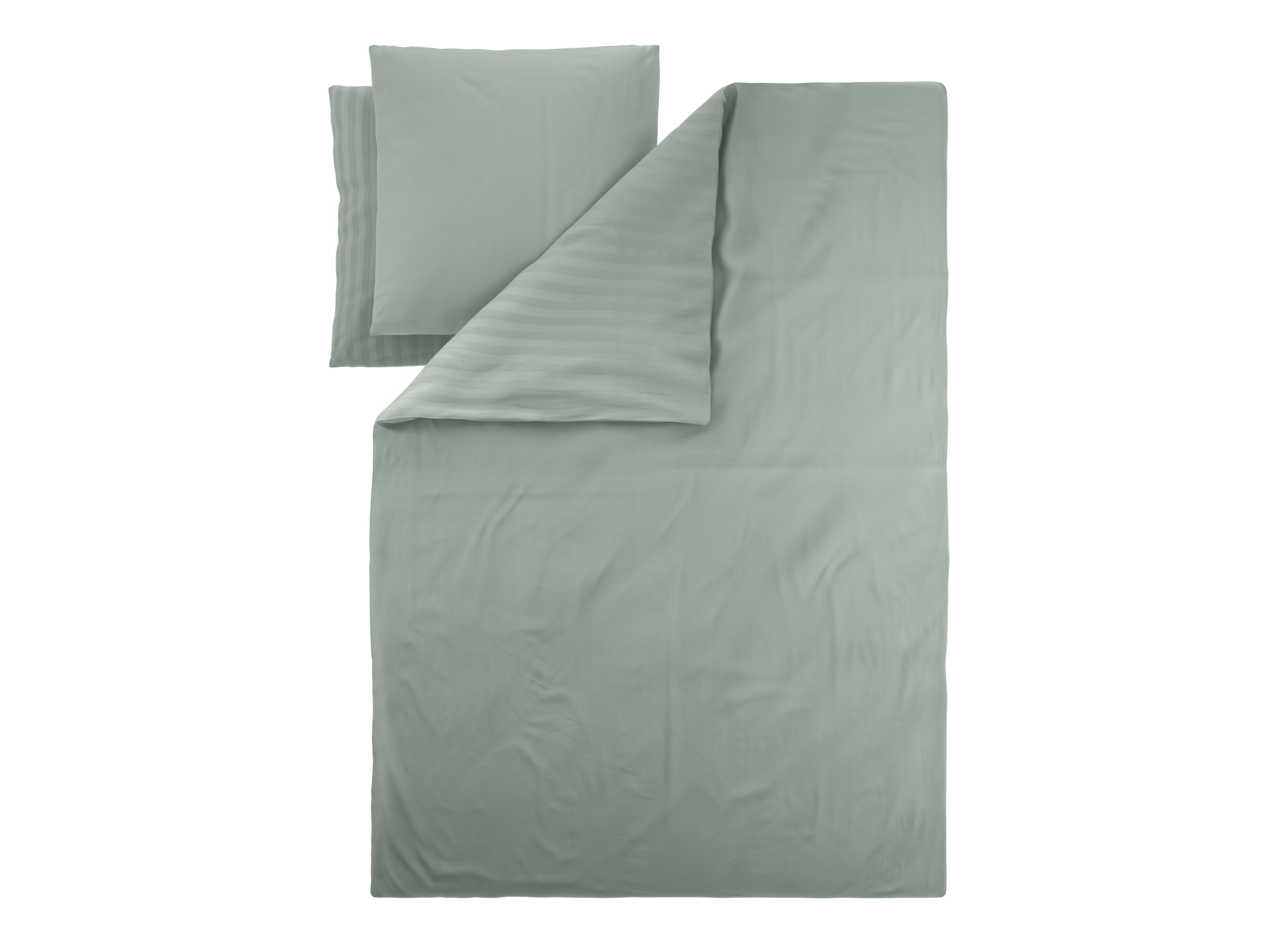 LIVARNO® Luxus Satin Bettwäsche, 200 x 220 cm (Grün) – Bild 3 von 3
