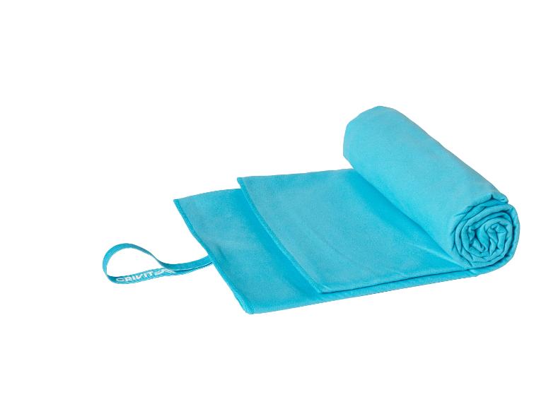 Crivit Sporttuch, türkis, kompakt und leicht.