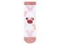 Weiße Socken mit rosa und rotem Mickey-Mouse-Druck.