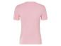 Ein rosafarbenes T-Shirt mit kurzen Ärmeln.
