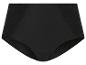 Schwarzer Slip mit hoher Taille und Spitzendetails