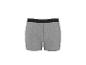 Graue Herren-Boxershorts mit schwarzem Bund und weißen Streifen
