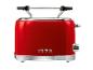 Roter Toaster mit Metallsockel und der Aufschrift „1973“ auf der Vorderseite.
