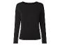 Schwarzes Langarm-T-Shirt für Damen