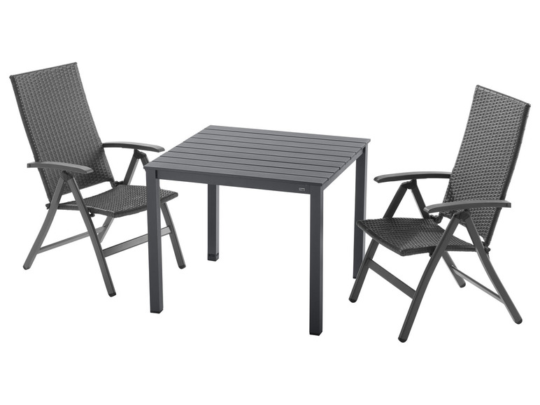 »Valencia«, 2 grau Klappsessel LIVARNO home Set, verstellbar,