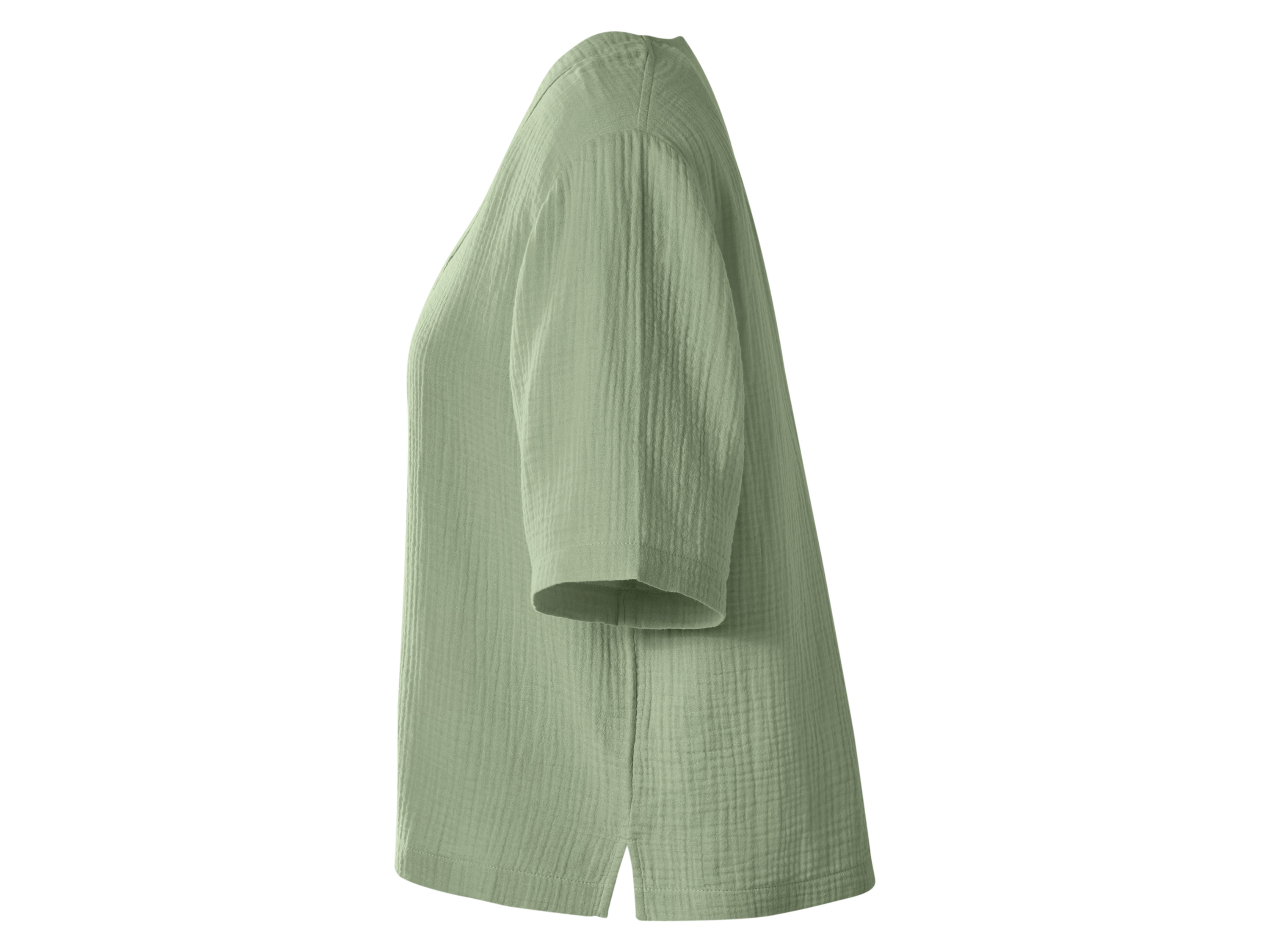 ESMARA® Damen Musselin-Bluse (Grün, XS) – Bild 4 von 4