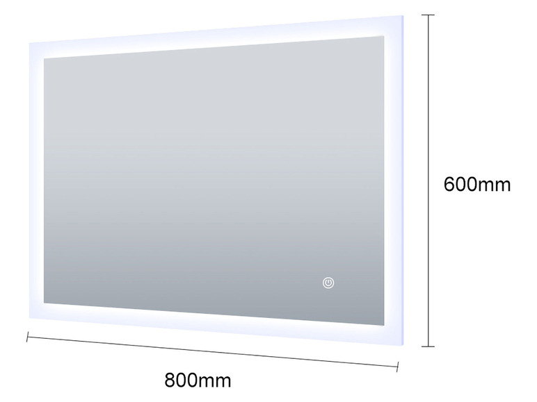 Gehe zu Vollbildansicht: axentia LED-Spiegel, modernes, zeitloses Design - Bild 51
