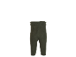 Dunkelgrüne gerippte Kinderleggings.