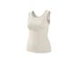 Helles beiges geripptes Damen-Tanktop.