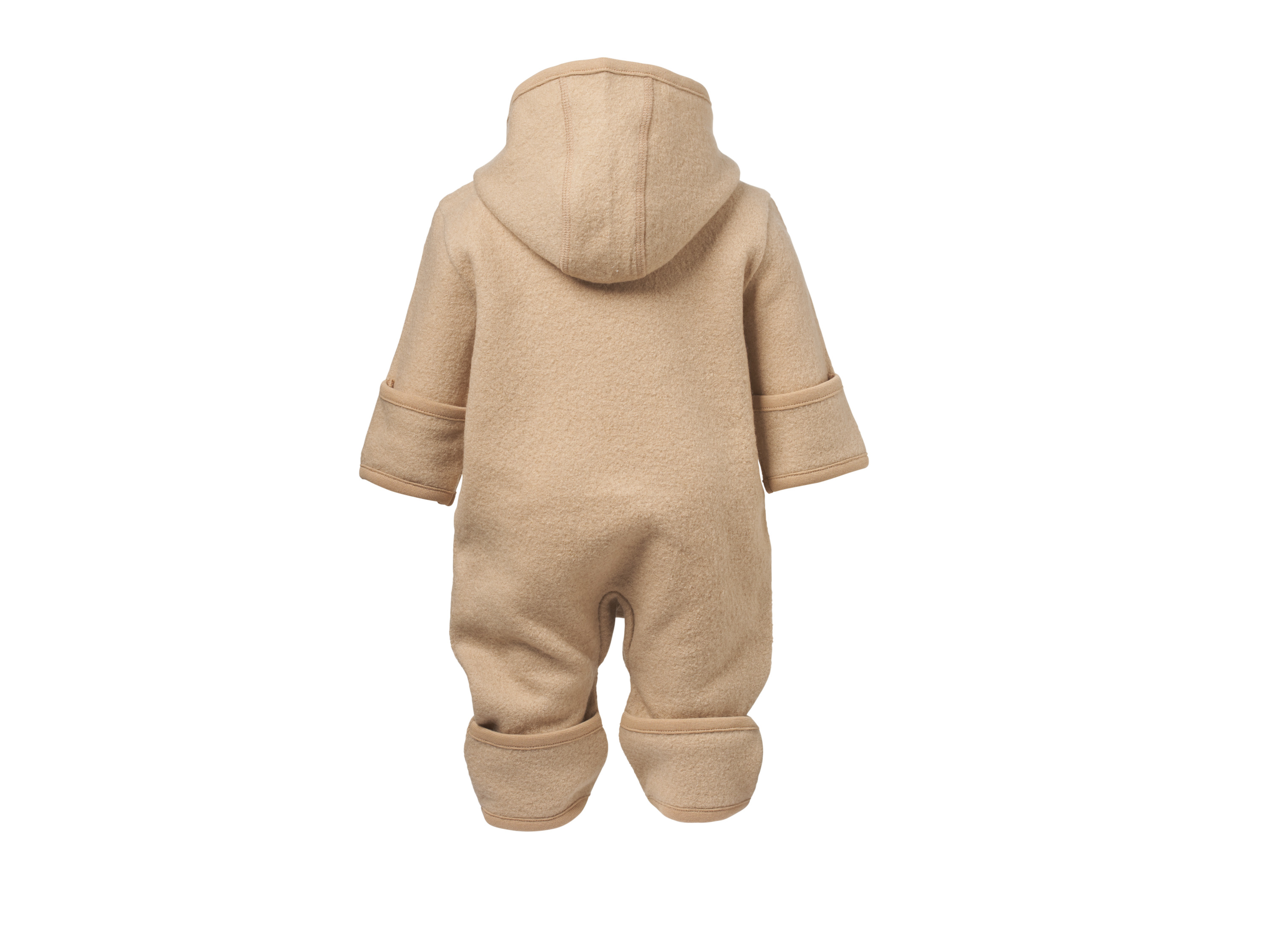LUPILU® Premium Baby Wollwalk-Overall (Beige, 62/68) – Bild 3 von 4