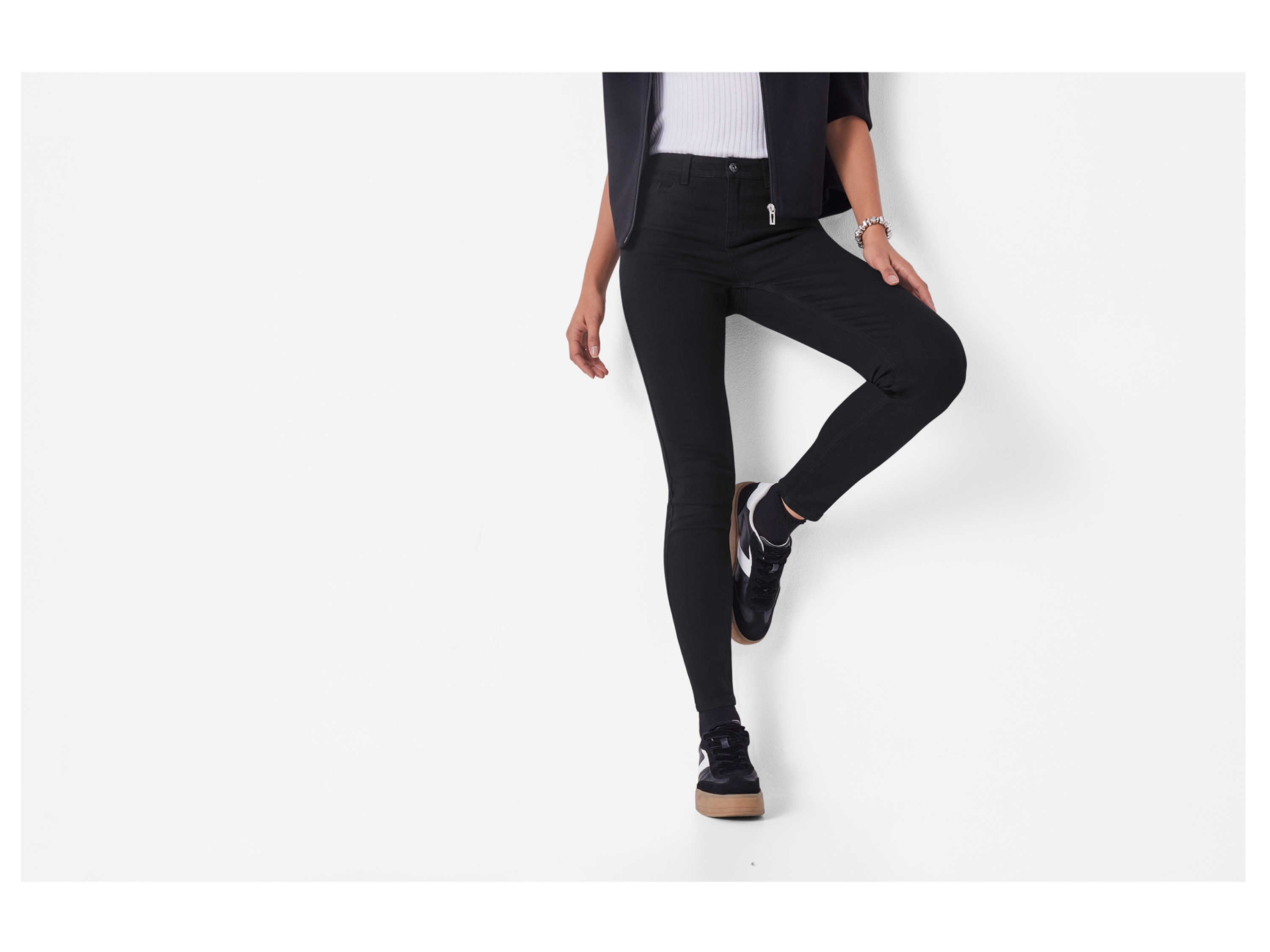 ESMARA® Damen Jeans / Super Skinny Fit (Schwarz, 44) – Bild 2 von 4