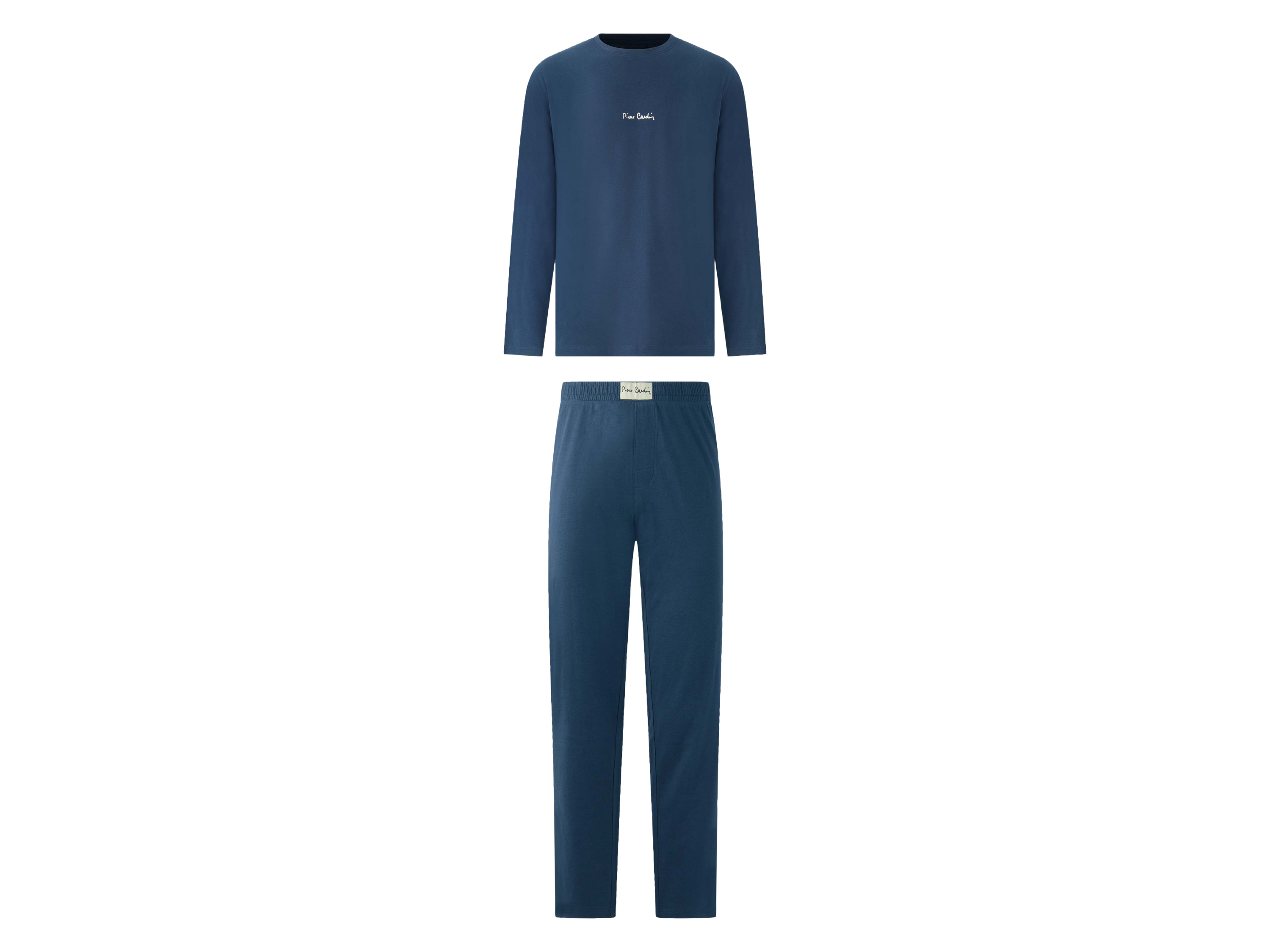 PIERRE CARDIN Herren Pyjama lang, 2 fach sort. (Navy, XXL)