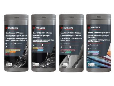 PARKSIDE PERFORMANCE® Cockpitpflege-Tücher / Innenreinigungs-Tücher / Lederpflege-Tücher / Scheibenreinigungs-Tücher