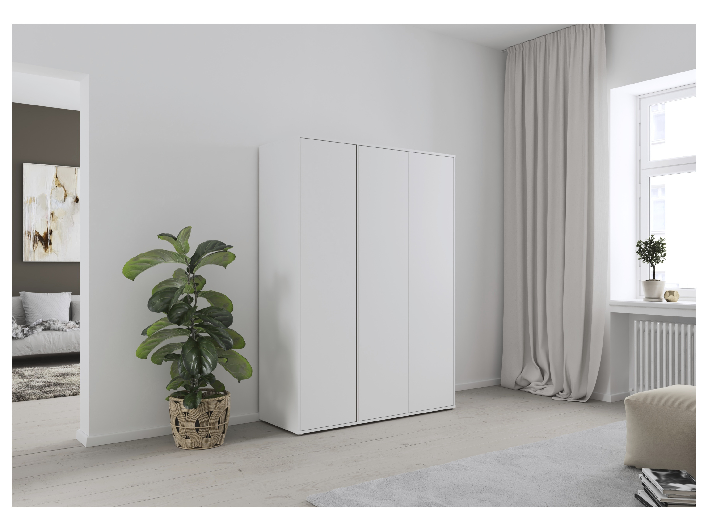 RAUCH BLUE Nabila Drehtürenschrank (Classic-Zubehör, Weiß, Breite 140 cm / Höhe 194 cm) – Bild 2 von 4