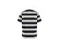 Herren-Kurzarm-T-Shirt mit schwarz-weißen Streifen, Rückansicht