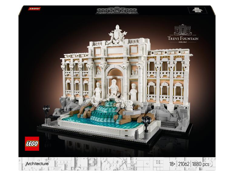 Eine LEGO Architecture Box mit dem Trevi-Brunnen-Modell.