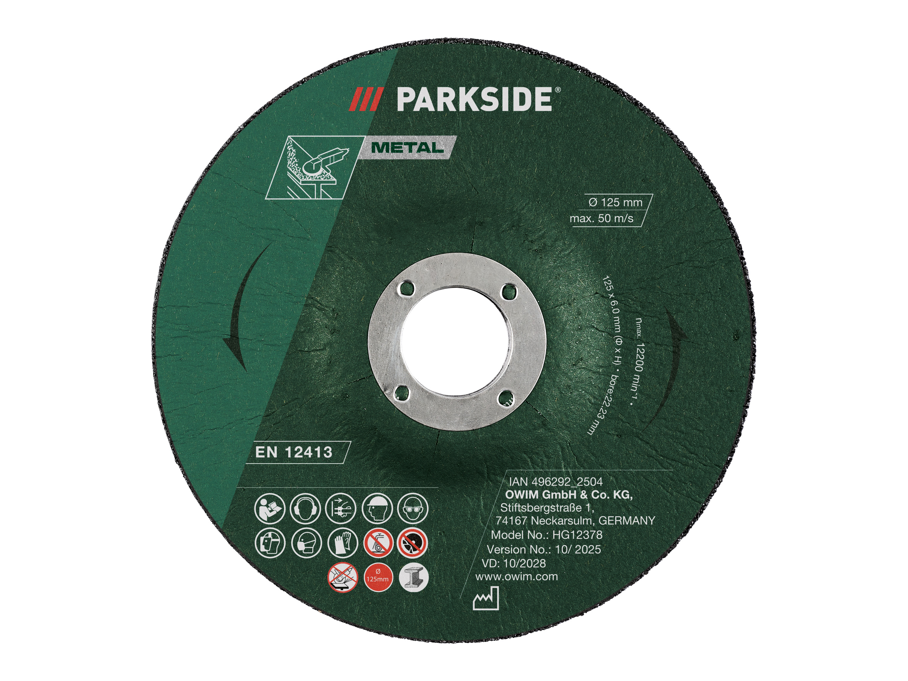 PARKSIDE® Winkelschleiferzubehör 125 mm div. Schleifen / Polieren (Schruppscheiben 5tlg.) – Bild 2 von 2