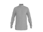 Herren graues Langarm-Rollkragenshirt
