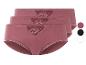 Drei rosa Slips mit Blumenmuster