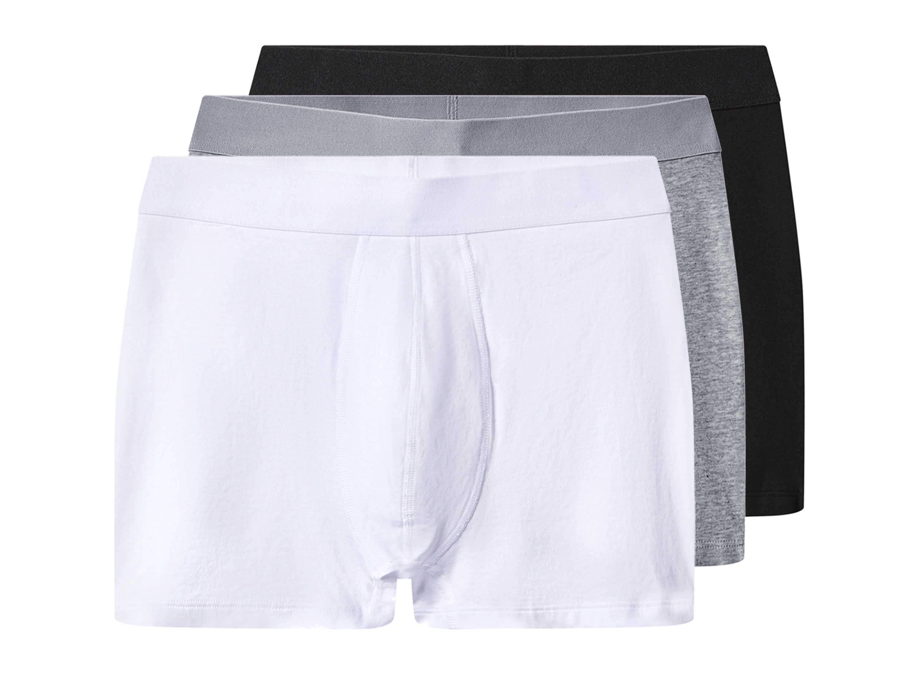 ESMARA MEN Herren Boxer, 3 Stück (schwarz/grau/weiß, 6/L)