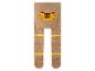 Beige Baby-Leggins mit Tiger-Motiv und Anti-Rutsch-Füßen.