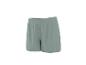 Damen-Shorts in Mintgrün mit Rüschensaum.