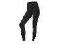 Damen schwarze gerippte Leggings mit hoher Taille.