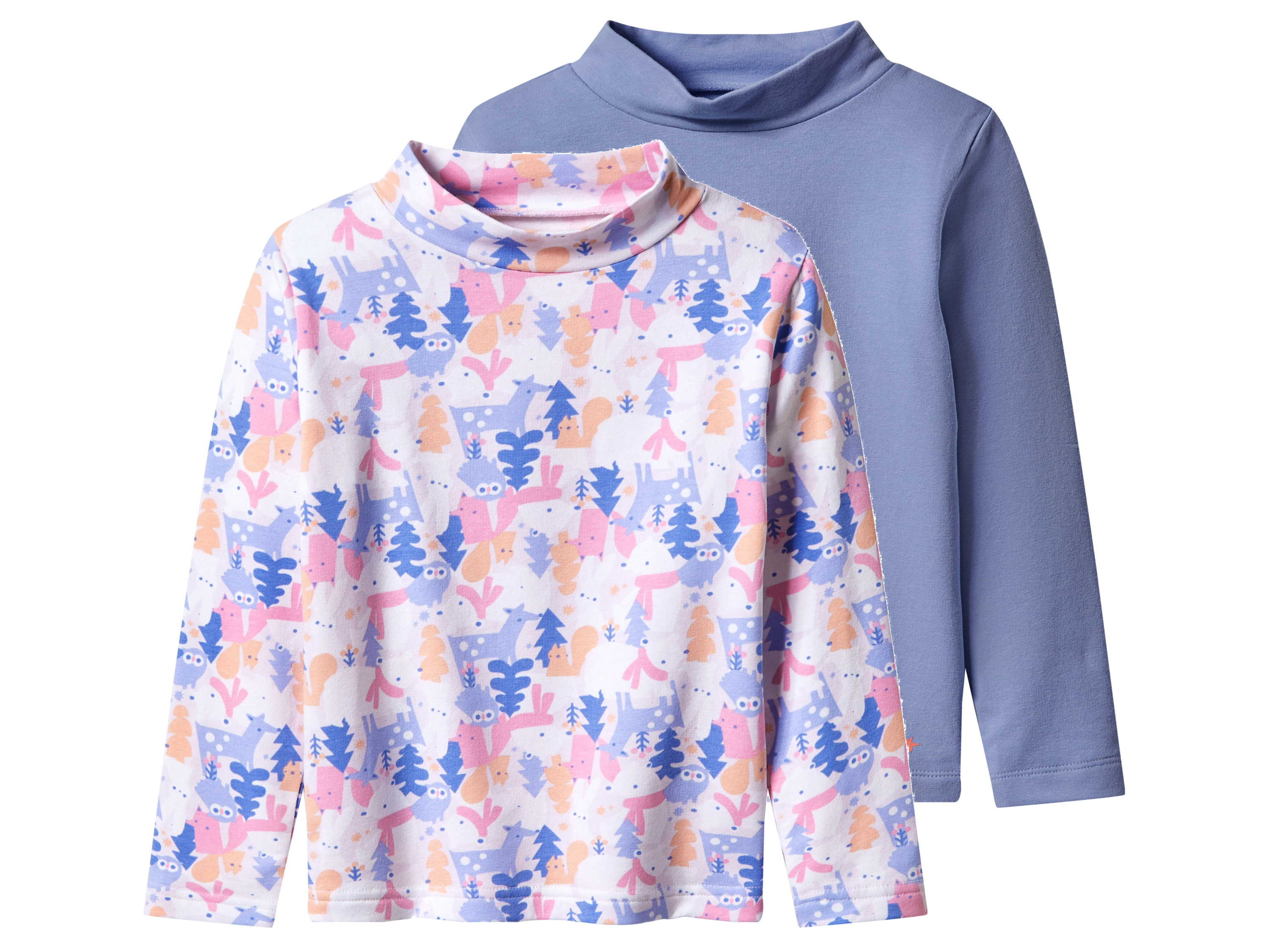 LUPILU® Kinder Thermo-Langarmshirts, 2 Stück (Hellblau, 86/92)